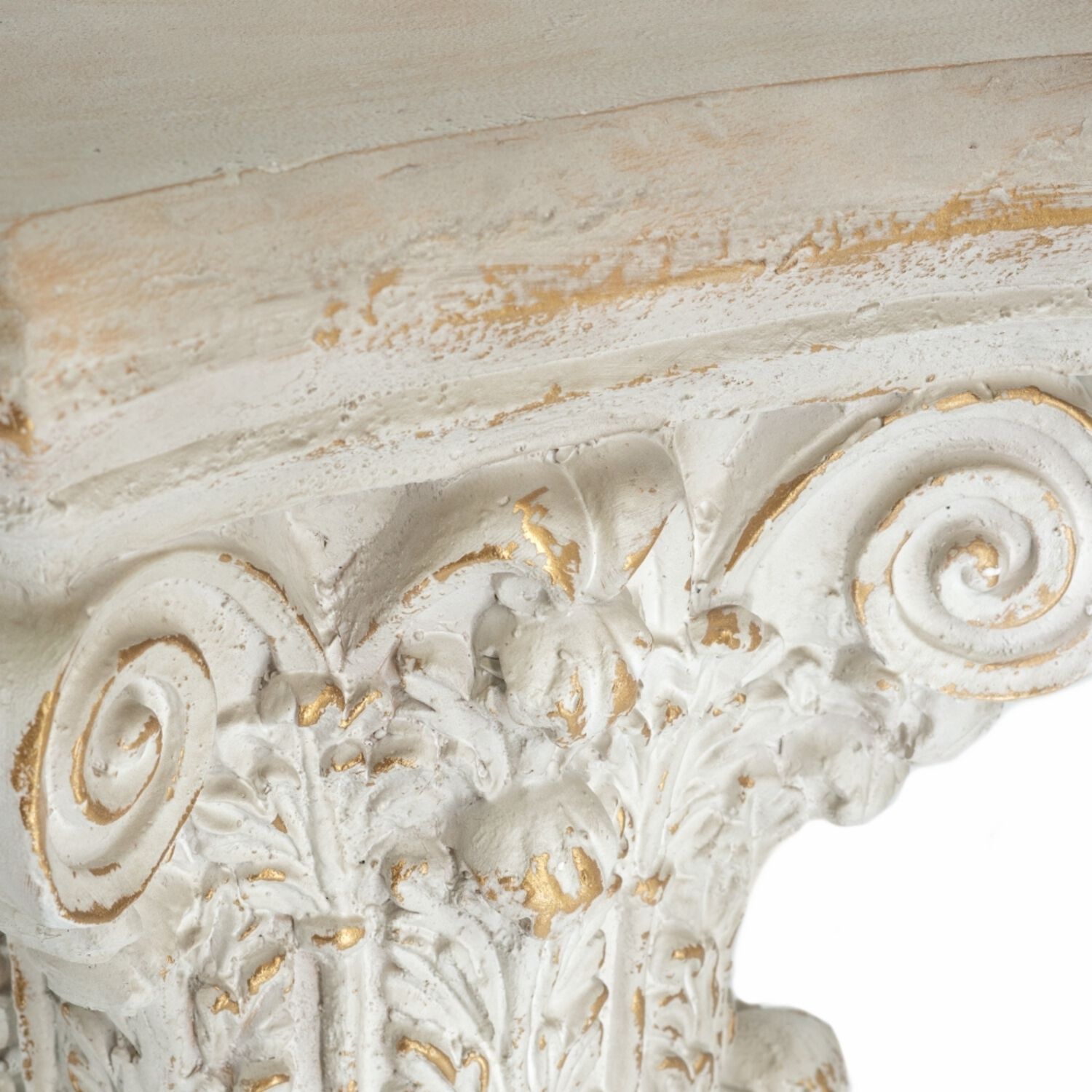 Roman 24.4 X 16.1 inch White and Gold Pedestal