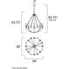 Lodge 8 Light 38 inch Weathered Oak and Bronze Chandelier Ceiling Light
