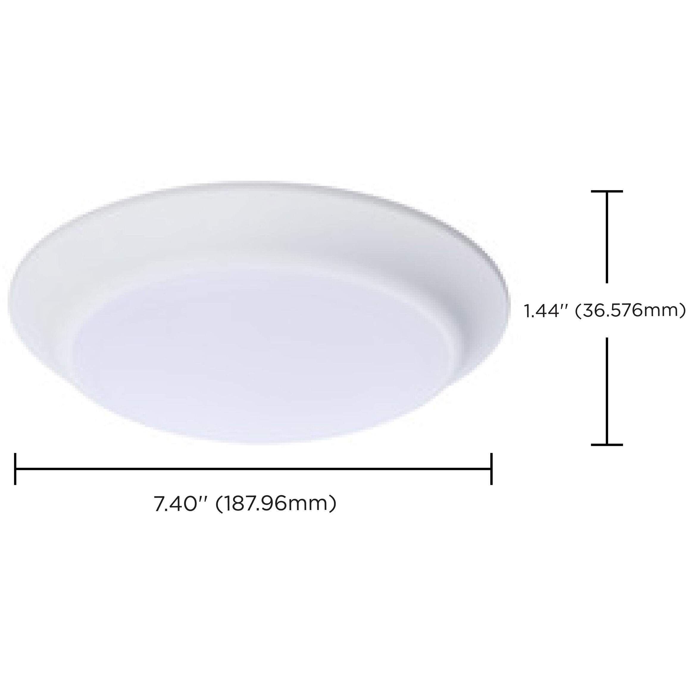 ColorQuick LED 7.4 inch White Close-to-Ceiling LED Disk Ceiling Light