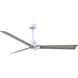 Atlas Alessandra - LK 56 inch Matte White with Gray Ash Tone Blades Ceiling Fan