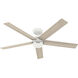 Burton 52 inch Fresh White with Light Oak Blades Outdoor Ceiling Fan