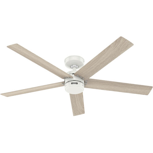 Burton 52 inch Fresh White with Light Oak Blades Outdoor Ceiling Fan