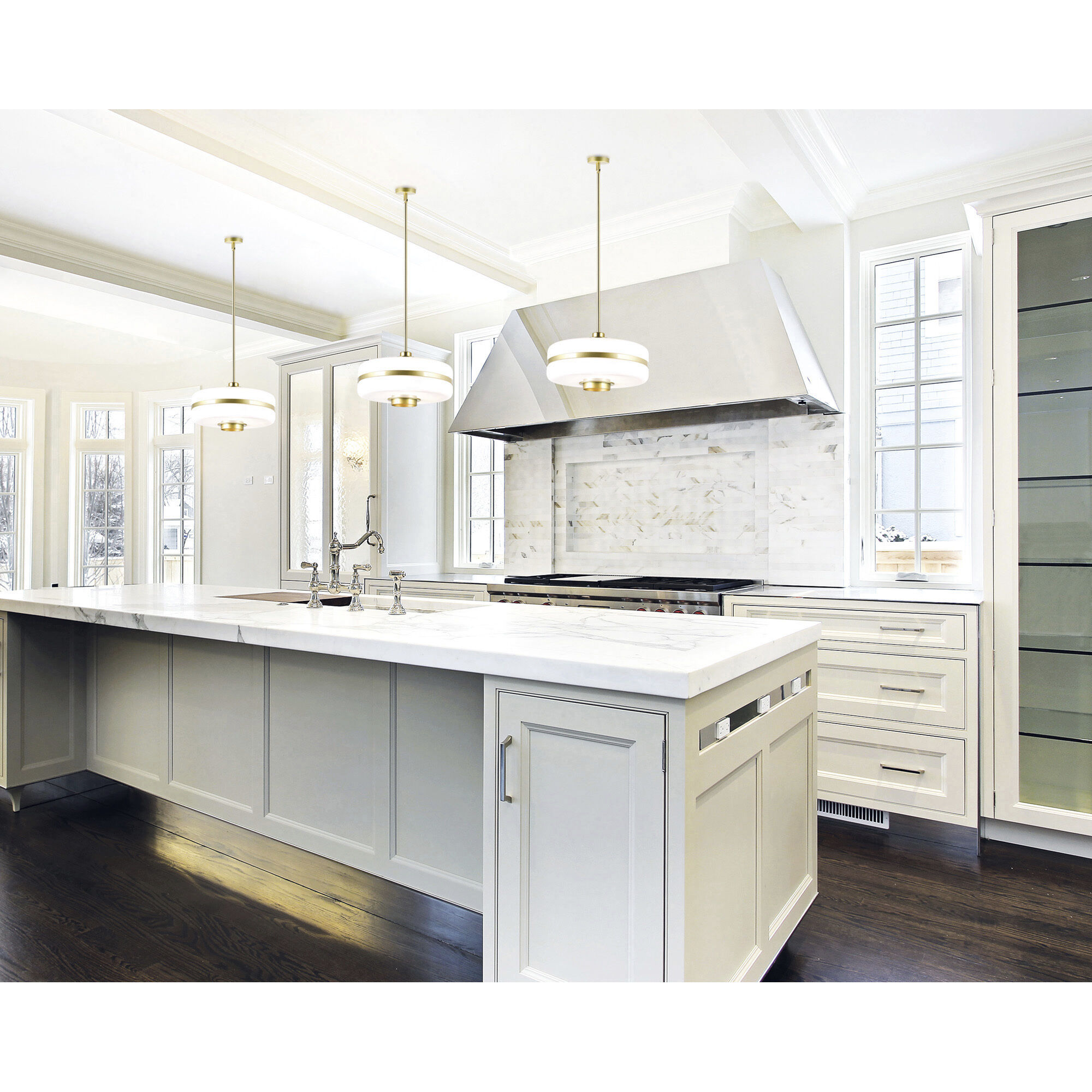 Elementary 1 Light 16 inch Pearl Gold Down Pendant Ceiling Light