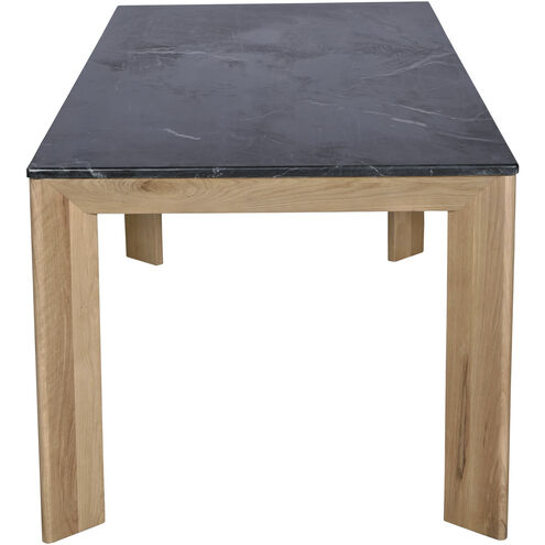 Angle 80 X 38 inch Black Dining Table, Rectangular Large