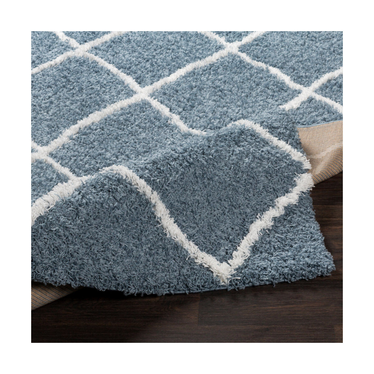 Urban Shag 35 X 24 inch Denim/White Rugs, Rectangle