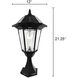 Windsor 1 Light 20.38 inch Black Outdoor Post Light, Solar