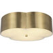 Alora Mood Adella 3 Light 14.13 inch Brushed Gold Flush Mount Ceiling Light