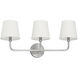 Dawson 3 Light 26 inch Brushed Nickel Vanity Light Wall Light