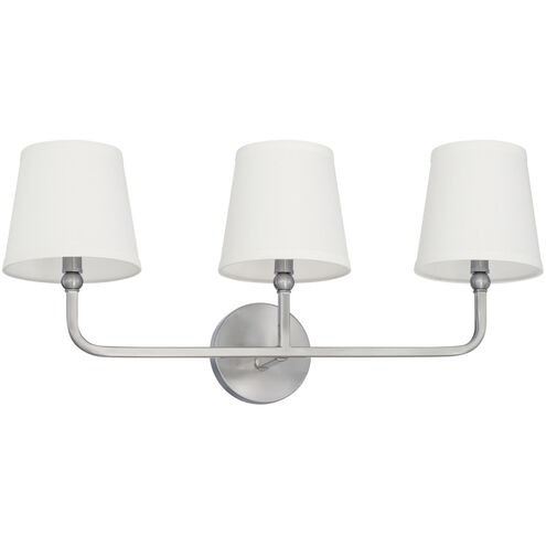 Dawson 3 Light 26 inch Brushed Nickel Vanity Light Wall Light