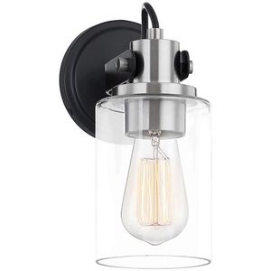 Fusion Collection - Brooklyn Family 4.5 inch Matte Black Wall Sconce Wall Light