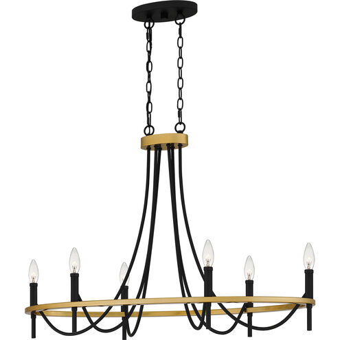 Legare 6 Light 36 inch Matte Black Island Light Ceiling Light