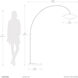 Roswell 82 inch 23.00 watt Matte Black Arc Floor Lamp Portable Light
