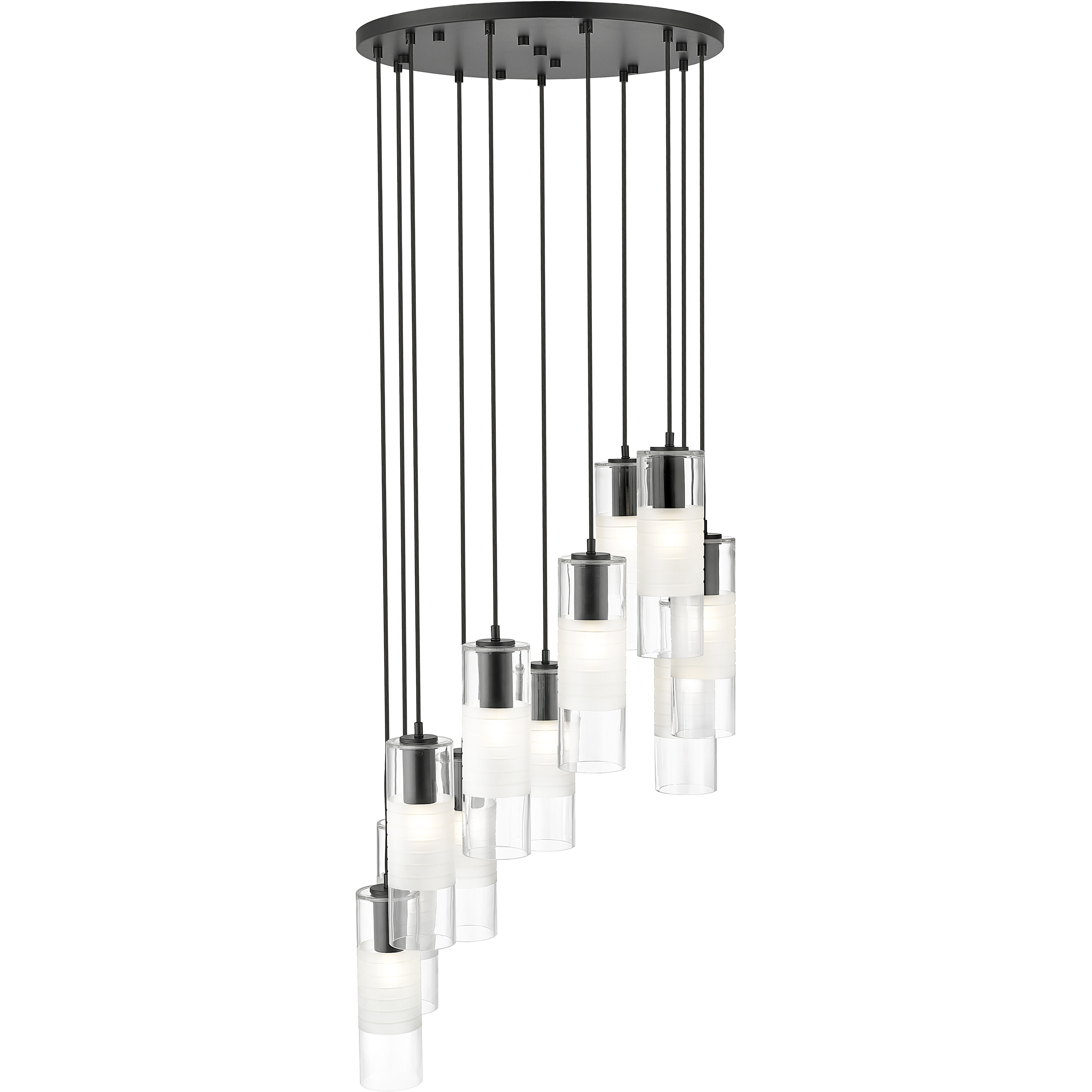 Alton 11 Light 24 inch Matte Black Chandelier Ceiling Light
