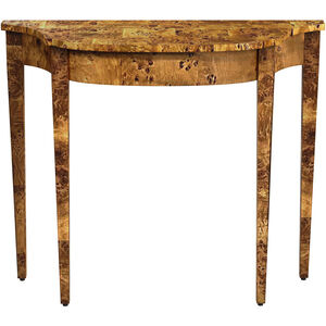 Chester Traditional Burl 36" Console Table in Medium Brown