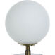 Amabel 13 inch 15 watt Black Marble Table Lamp Portable Light