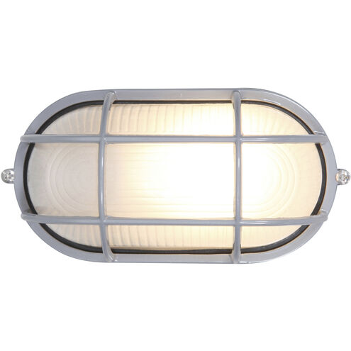 Nauticus 1 Light 8 inch Satin Outdoor Flush Mount