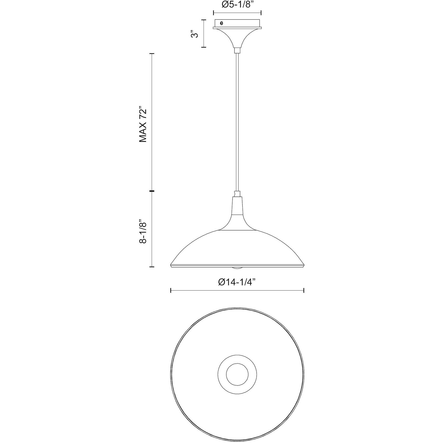 Alora Mood Abel Pendant Ceiling Light in Matte Black