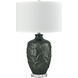 Goodell 27.5 inch 9 watt Green Glazed with Clear Table Lamp Portable Light