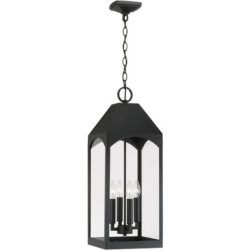 Burton 4 Light 10 inch Black Outdoor Hanging Lantern