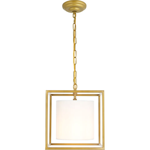 Franklin 1 Light 12 inch Brass Pendant Ceiling Light