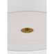 AH by Alexa Hampton Cordtlandt 3 Light 18 inch Burnished Brass with Rattan Pendant Ceiling Light