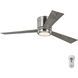 Clarity 52 52 inch Brushed Steel with Light Grey Weathered Oak Blades Ceiling Fan