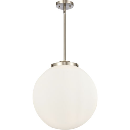 Franklin Restoration Beacon LED 16 inch Brushed Satin Nickel Pendant Ceiling Light in Seedy Glass