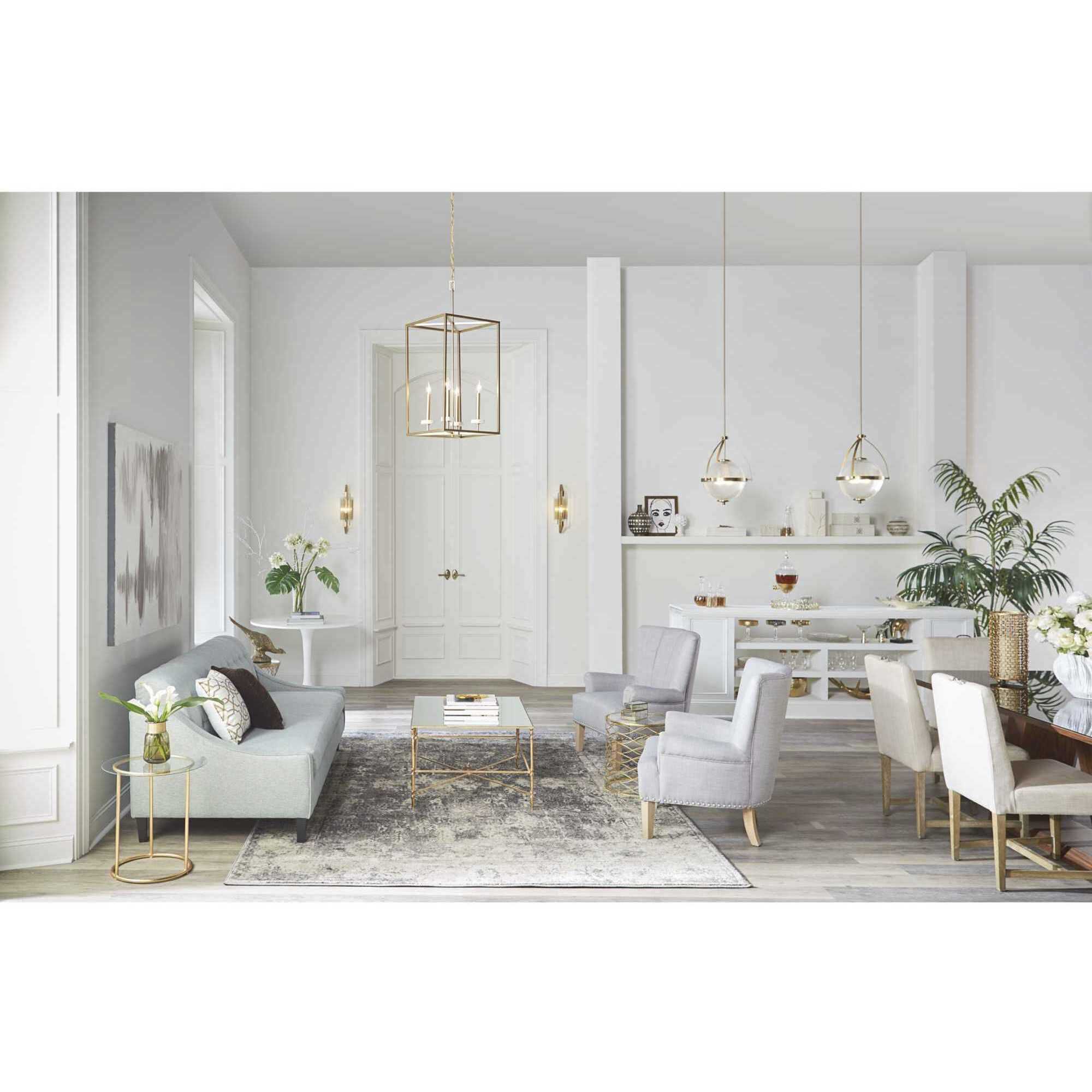 Palacio 4 Light 15 inch Vintage Gold Foyer Pendant Ceiling Light, Design Series