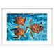 Ocean Turtles Blue and Brown and Multi and Turquoise Framed Art