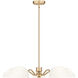 Breton 5 Light 33 inch Modern Gold Chandelier Ceiling Light
