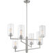 Acacia 6 Light 30 inch Brushed Nickel Chandelier Ceiling Light