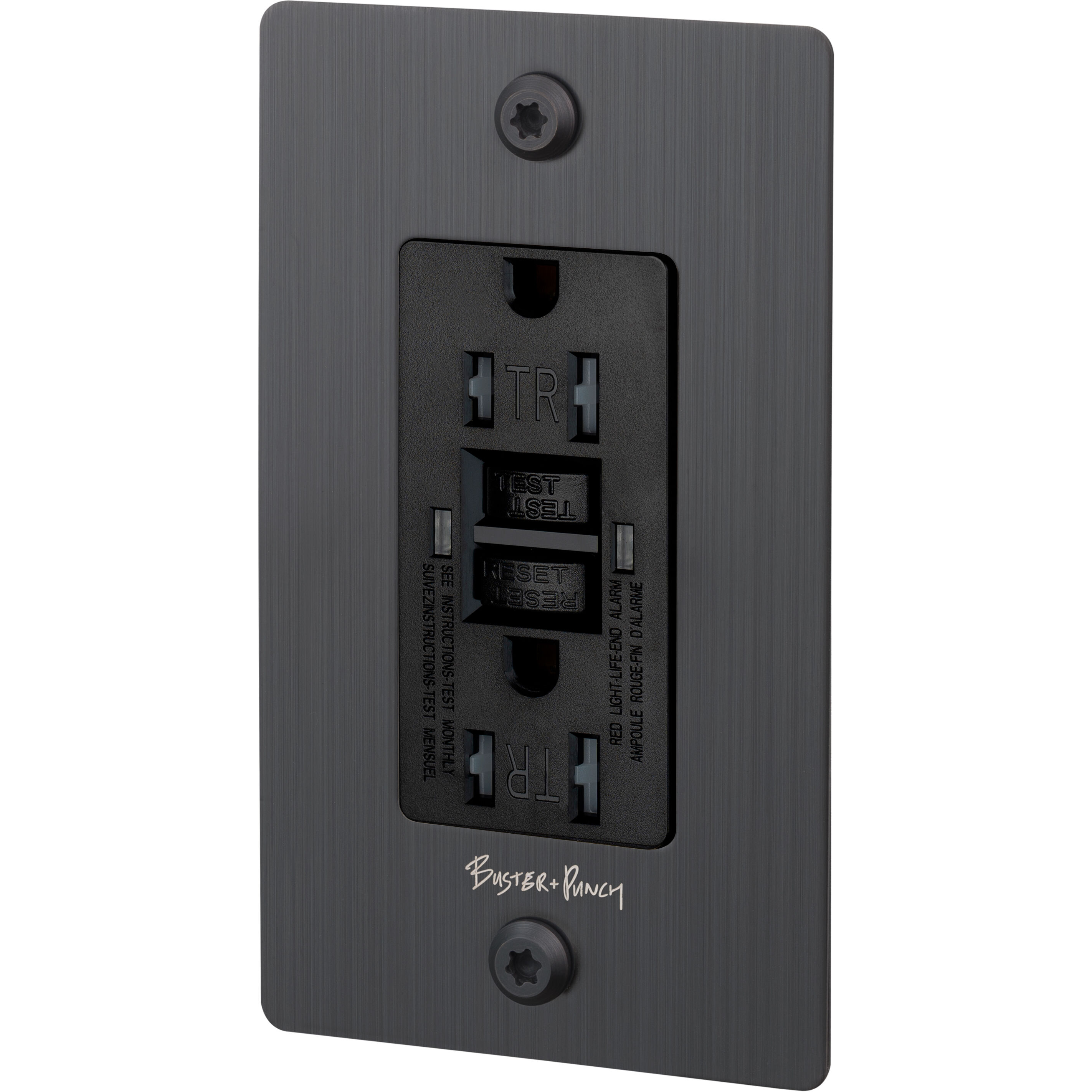 1G Duplex 125 Smoked Bronze Outlet, GFCI