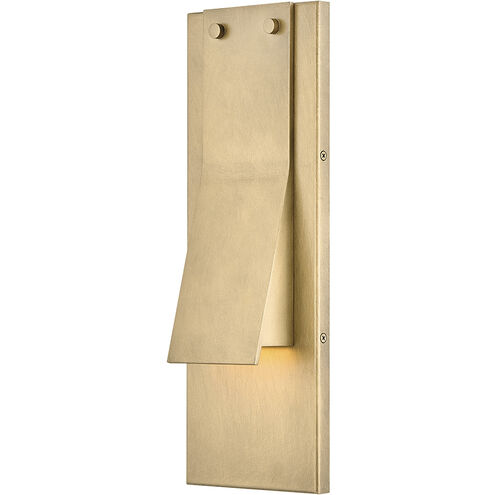 Fold LED 16 inch Heritage Brass Outdoor Wall Mount Lantern