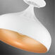 Amador 1 Light 12 inch Shiny White with Polished Chrome Accents Semi-Flush Mount Ceiling Light