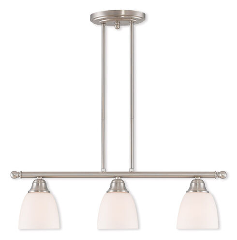 Somerville 3 Light 26 inch Brushed Nickel Linear Chandelier Ceiling Light
