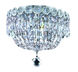 Century 3 Light 10 inch Chrome Flush Mount Ceiling Light in Royal Cut