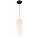 Essex 1 Light 7 inch Graphite Mini-pendant Ceiling Light in Half Opal Glass