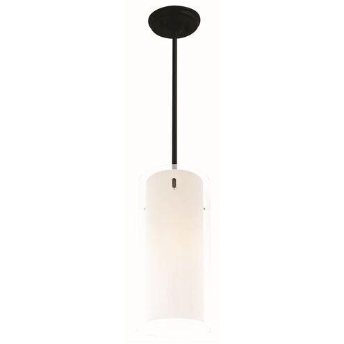 Essex 1 Light 7 inch Graphite Mini-pendant Ceiling Light in Half Opal Glass