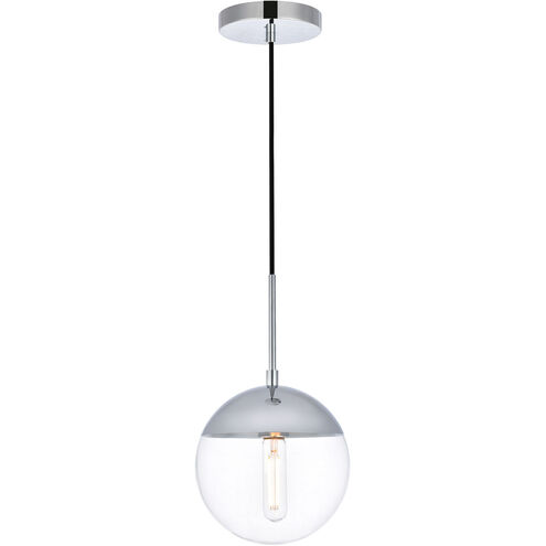 Eclipse 1 Light 8 inch Chrome Pendant Ceiling Light