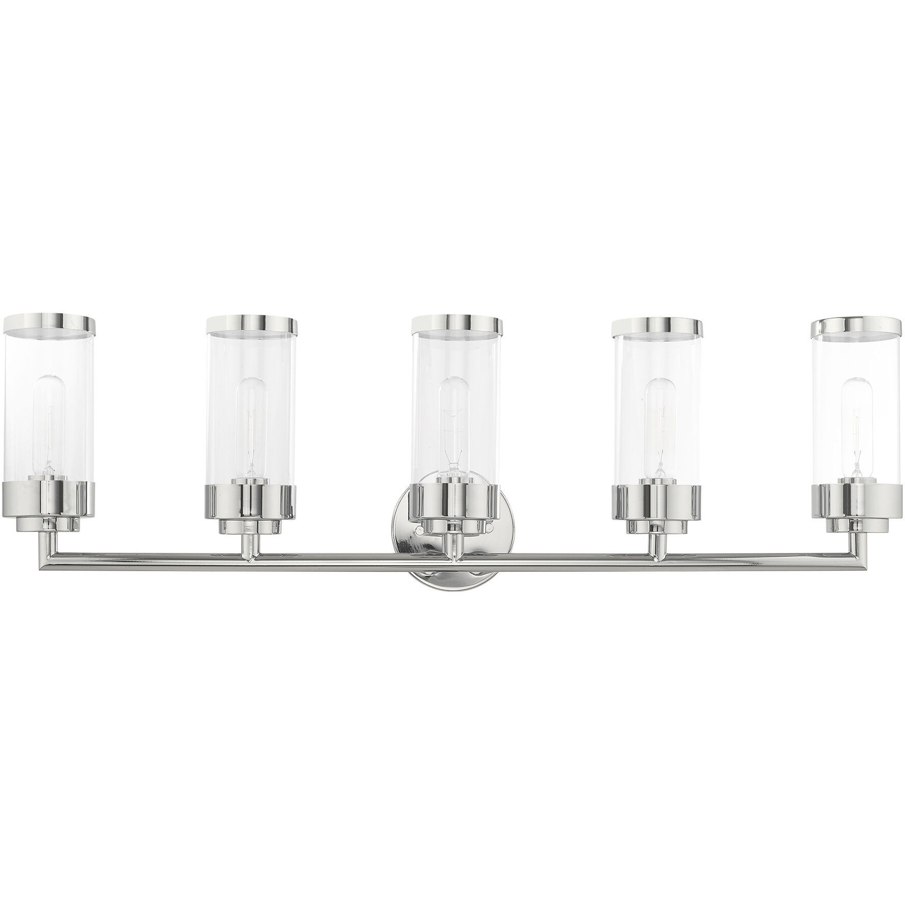 Hillcrest 5 Light 36 inch Polished Chrome Bath Vanity Wall Light