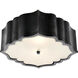 Alexa Hampton Balthazar 3 Light 14 inch Gun Metal Flush Mount Ceiling Light