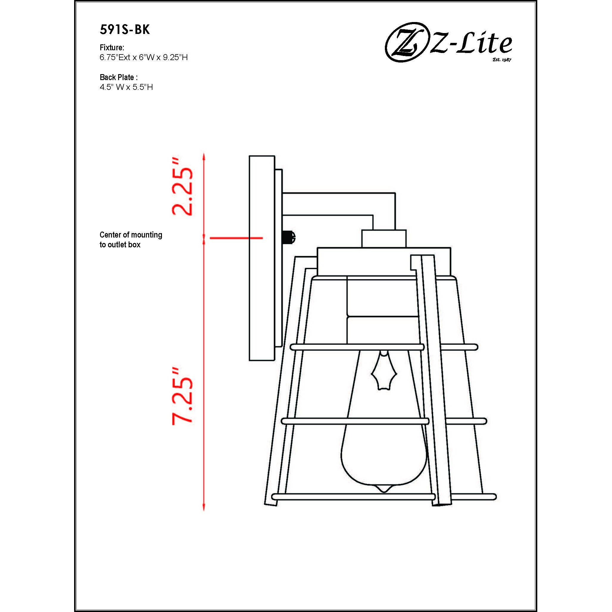 Helix 1 Light 9.25 inch Black Outdoor Wall Light