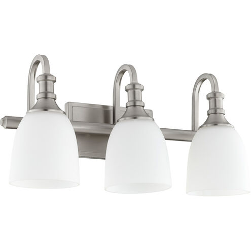 Richmond 3 Light 20.25 inch Satin Nickel Vanity Light Wall Light in Satin Opal