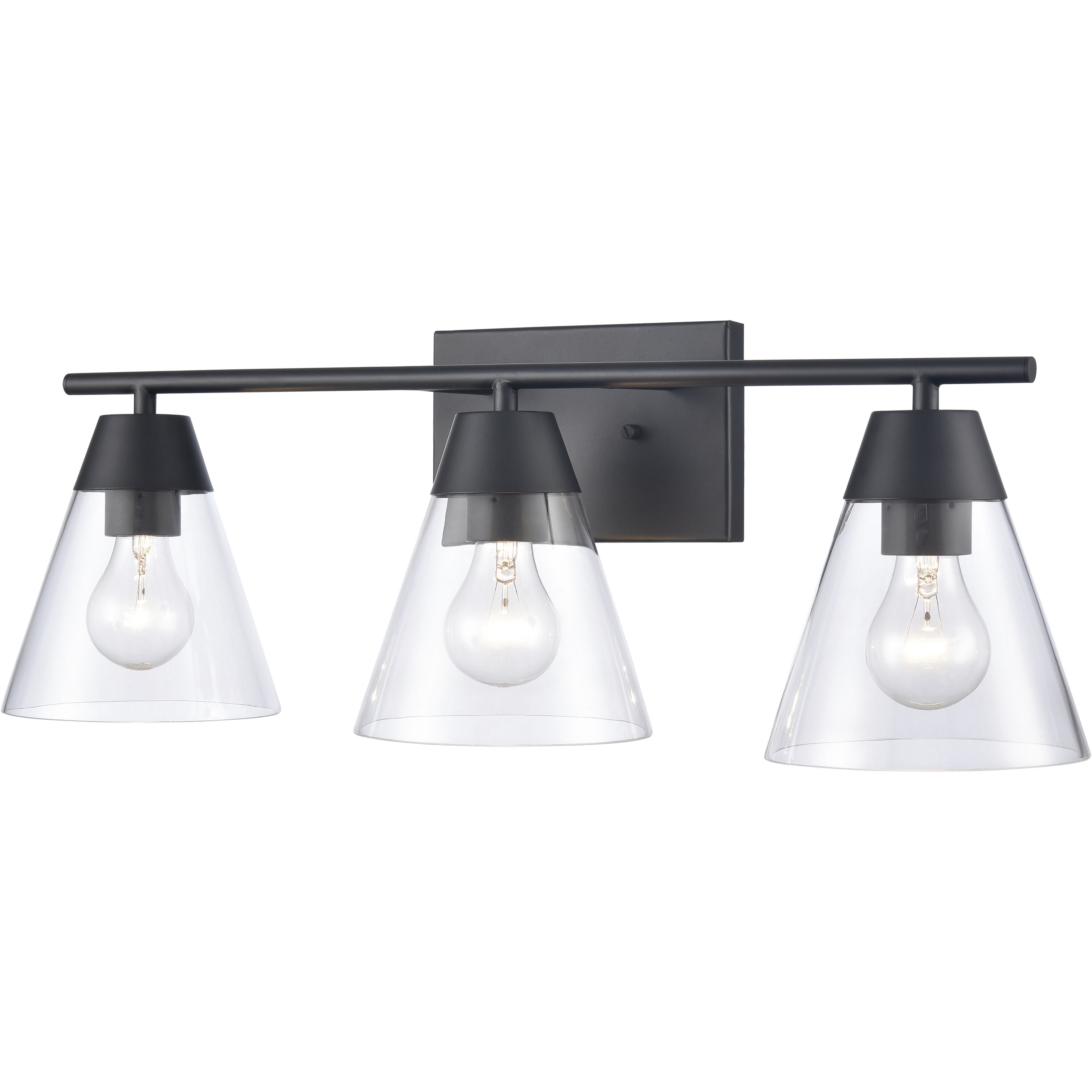 Vivica 3 Light 24 inch Matte Black Vanity Light Wall Light