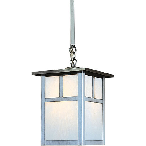Mission 1 Light 7.25 inch Mission Brown Pendant Ceiling Light in Amber Mica, T-Bar Overlay