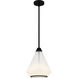 Haze 1 Light 10.5 inch Matte Black Mini Pendant Ceiling Light, Small