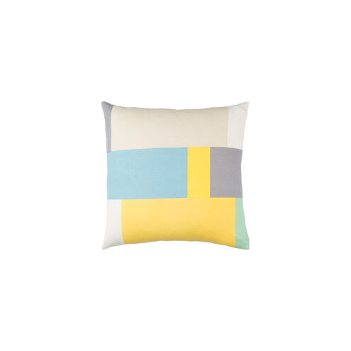 Lina 20 X 20 inch Butter and Beige Throw Pillow