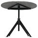 Matilo 30 X 30 inch Matte Black Accent Table, Adjustable