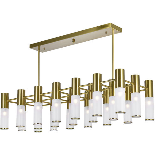 Pipes LED 38 inch Brass Island/Pool Table Light Ceiling Light