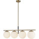 Alora Mood Zuri 4 Light 37 inch Brushed Gold Linear Pendant Ceiling Light